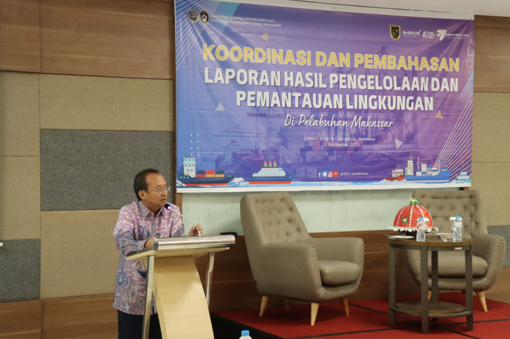 Koordinasi dan Pembahasan Laporan Hasil Pengelolaan dan Pemantauan Lingkungan di Pelabuhan Makassar