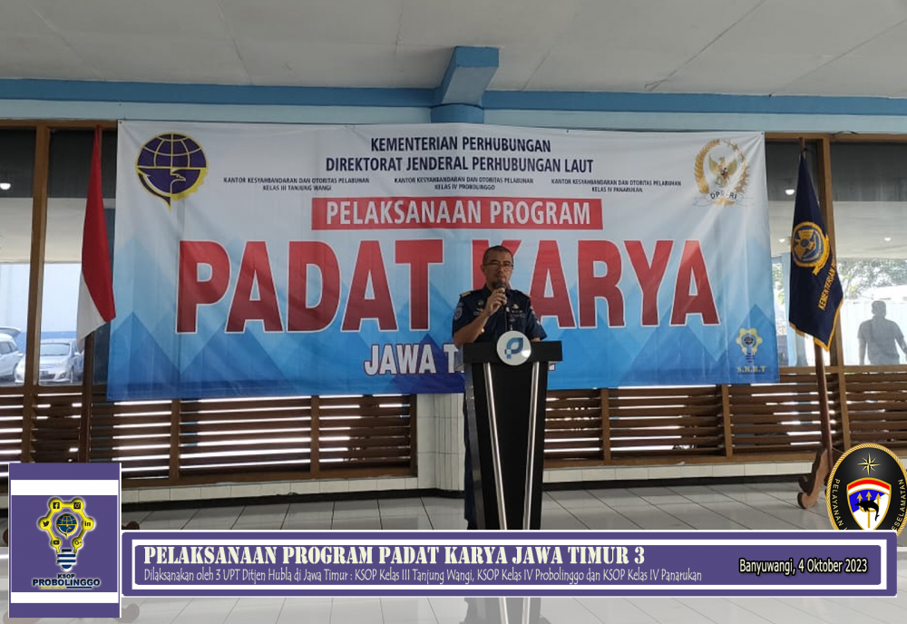 Laksanakan Padat Karya Bersama 3 UPT Ditjen Hubla Jawa Timur