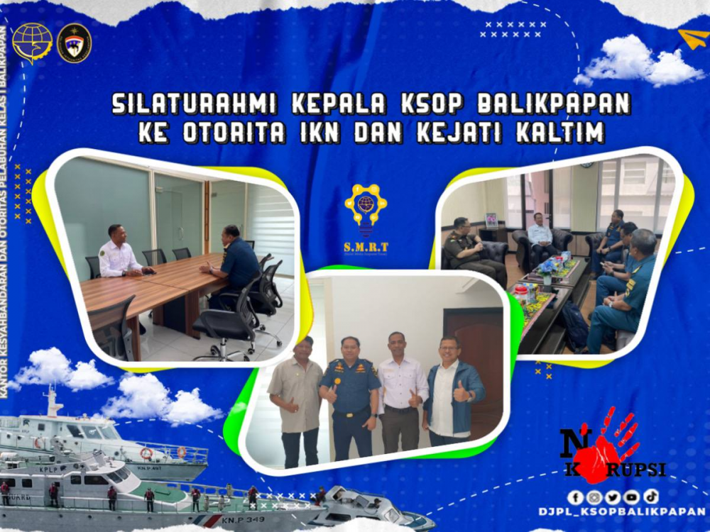 Silaturahmi Kepala KSOP Balikpapan ke Otorita IKN dan Kejati Kaltim