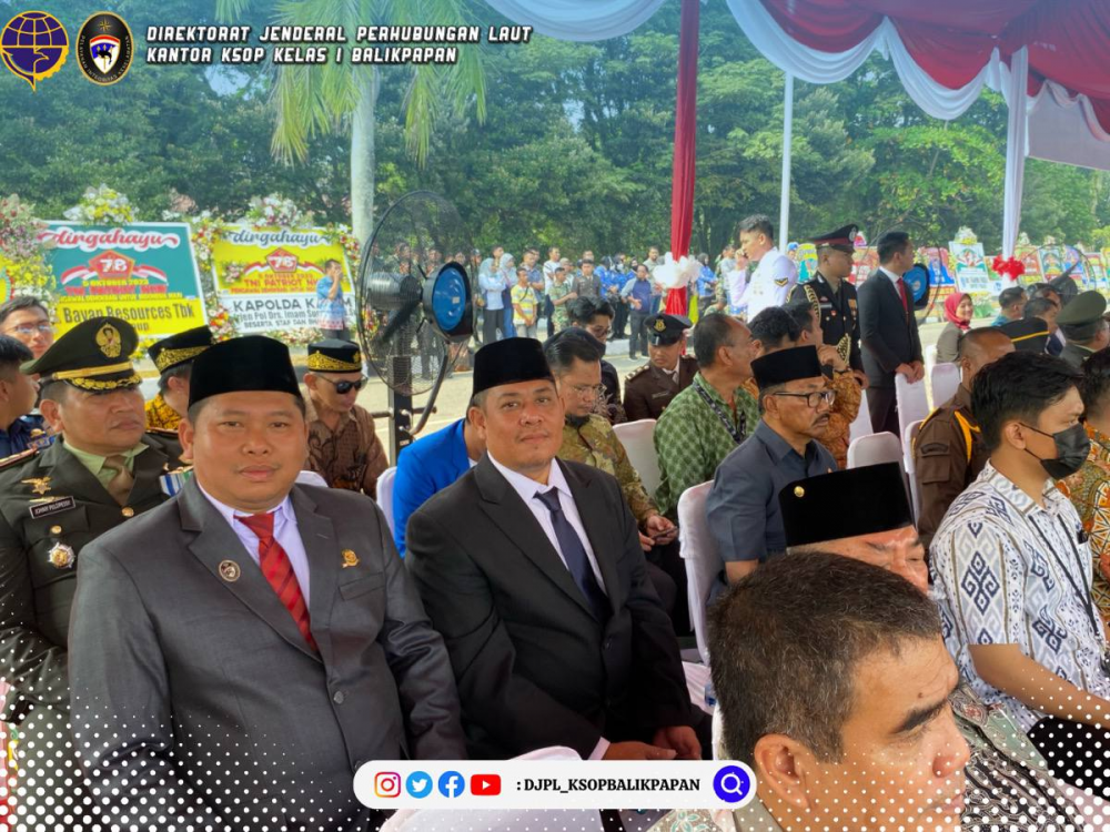 Kepala KSOP Kelas I Balikpapan Hadiri Upacara HUT TNI Ke 78