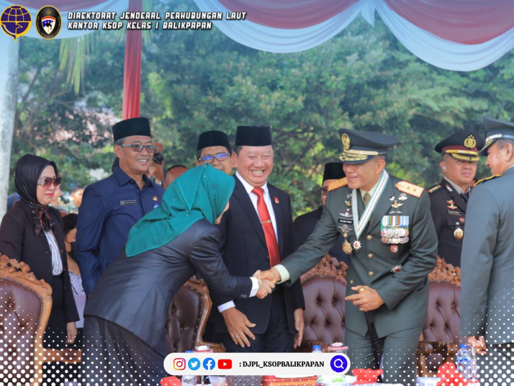 Kepala KSOP Kelas I Balikpapan Hadiri Upacara HUT TNI Ke 78