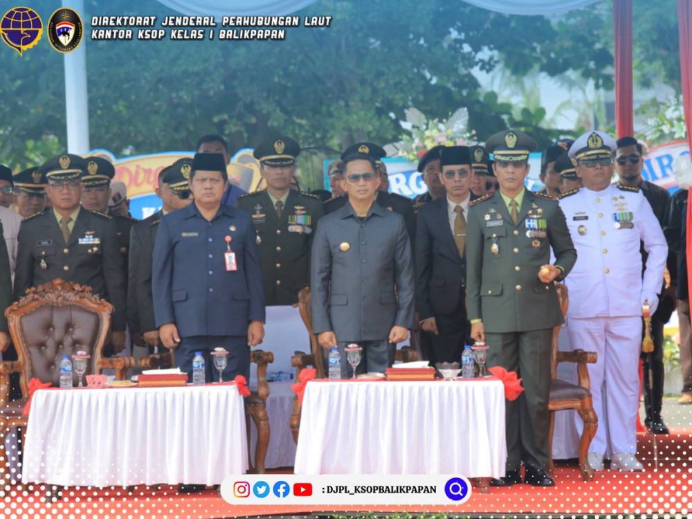 Kepala KSOP Kelas I Balikpapan Hadiri Upacara HUT TNI Ke 78