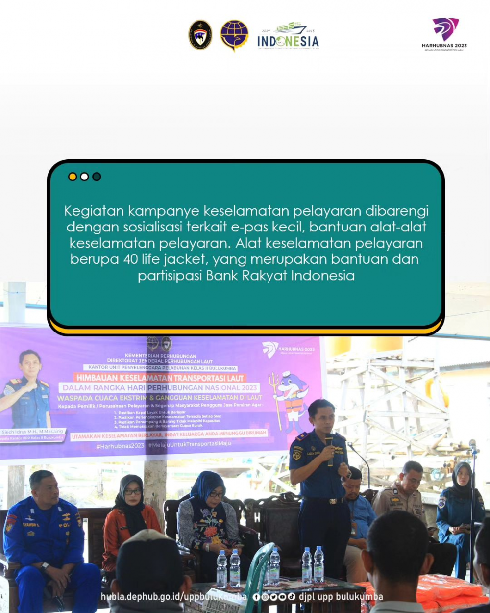 Kampanye Keselamatan Pelayaran dalam rangka HARHUBNAS Tahun 2023