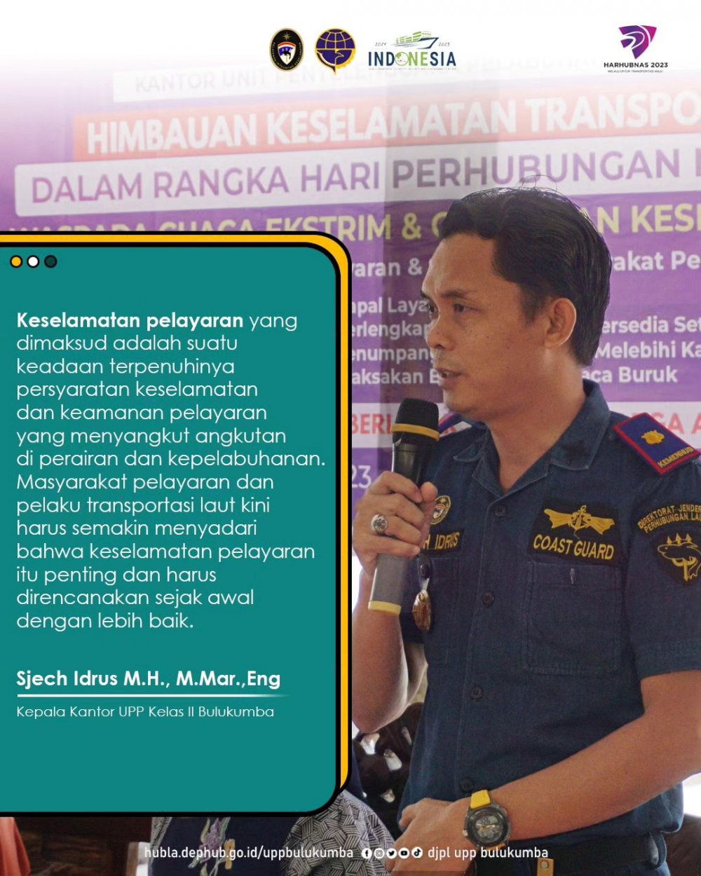 Kampanye Keselamatan Pelayaran dalam rangka HARHUBNAS Tahun 2023