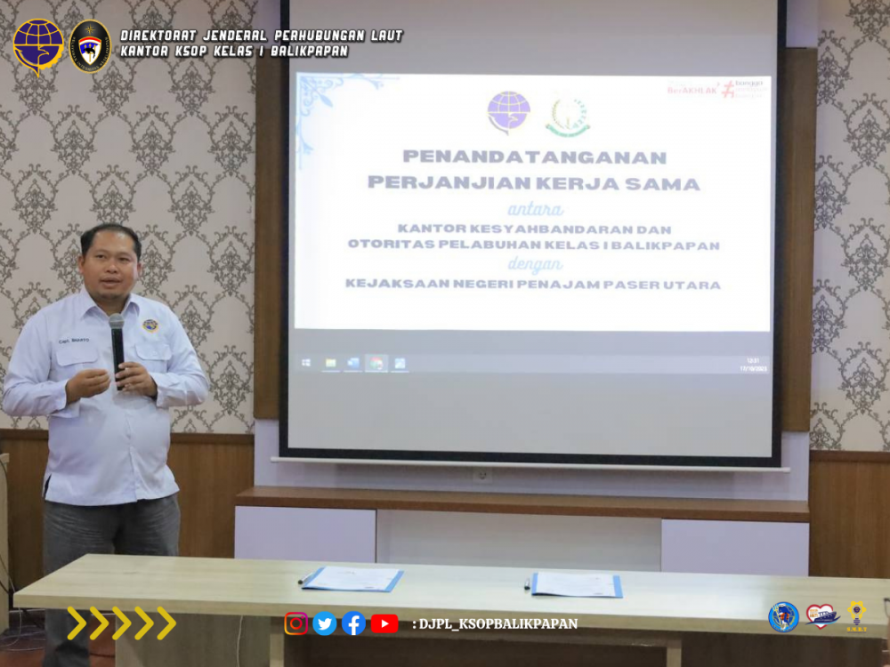 Perjanjian Kerjasama KSOP Kelas I Balikpapan dan Kejari PPU
