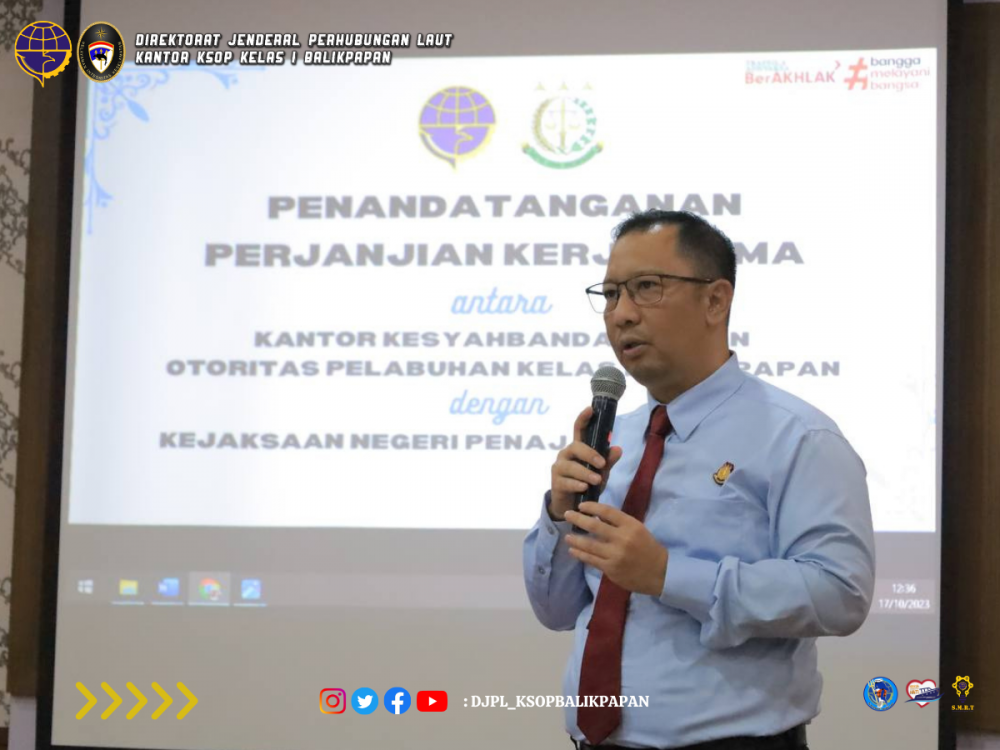Perjanjian Kerjasama KSOP Kelas I Balikpapan dan Kejari PPU