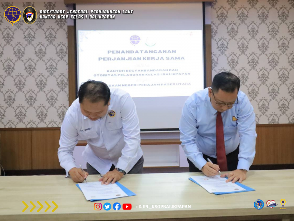 Perjanjian Kerjasama KSOP Kelas I Balikpapan dan Kejari PPU