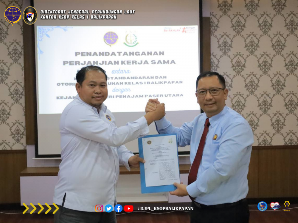 Perjanjian Kerjasama KSOP Kelas I Balikpapan dan Kejari PPU