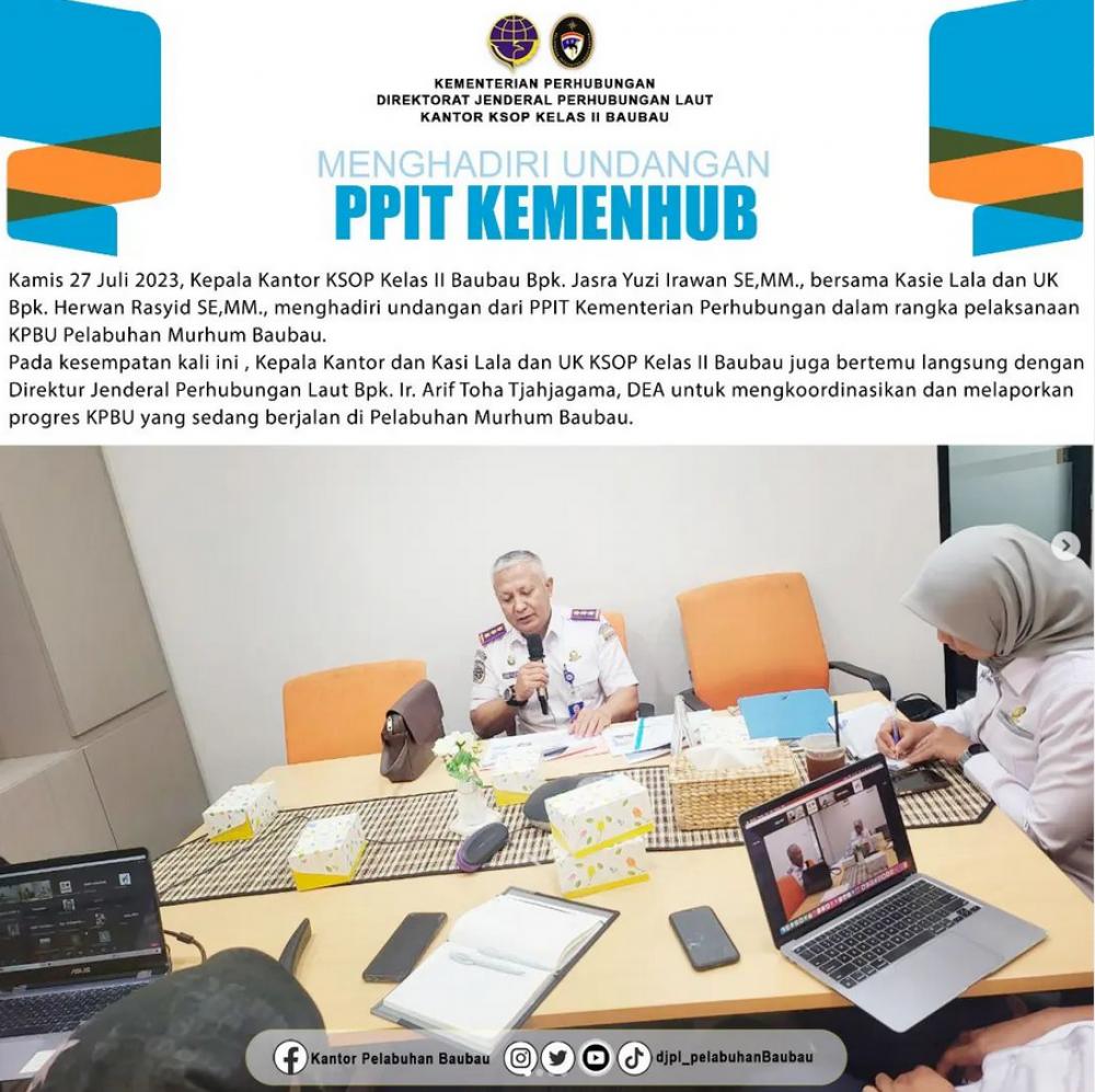 Rapat Koordinasi dengan PPIT Kemenhub