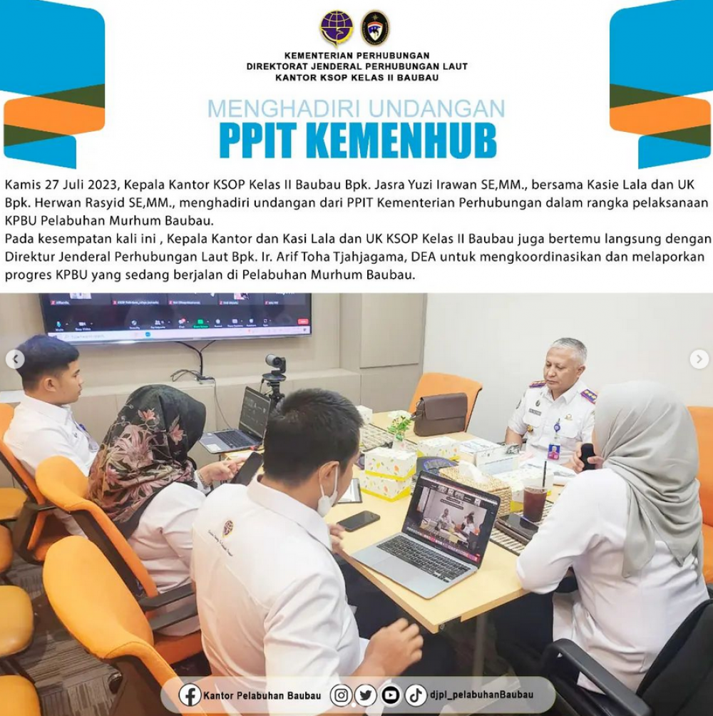 Rapat Koordinasi dengan PPIT Kemenhub