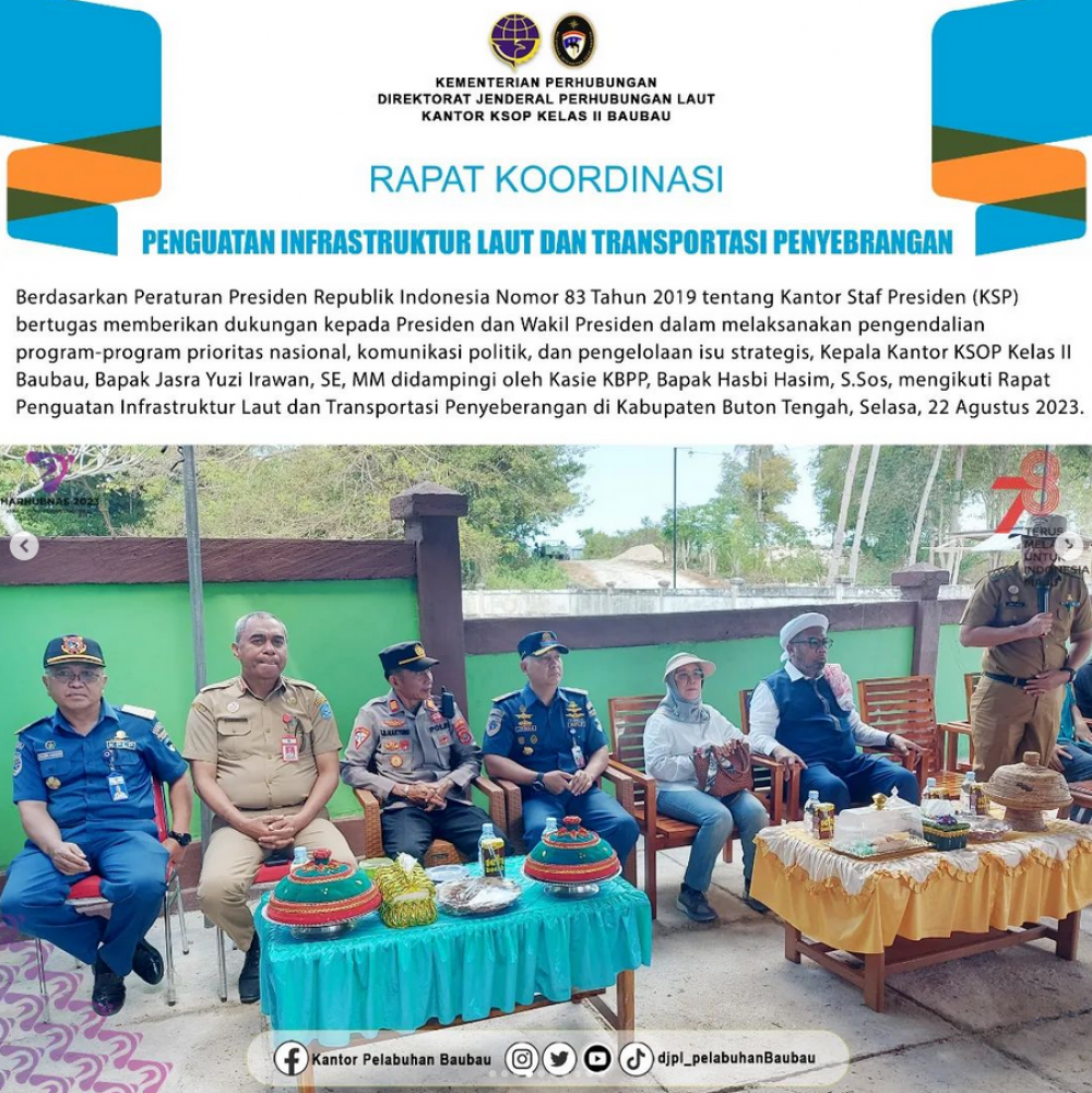 Rapat Penguatan Infrastruktur Laut dan Transportasi Penyeberangan