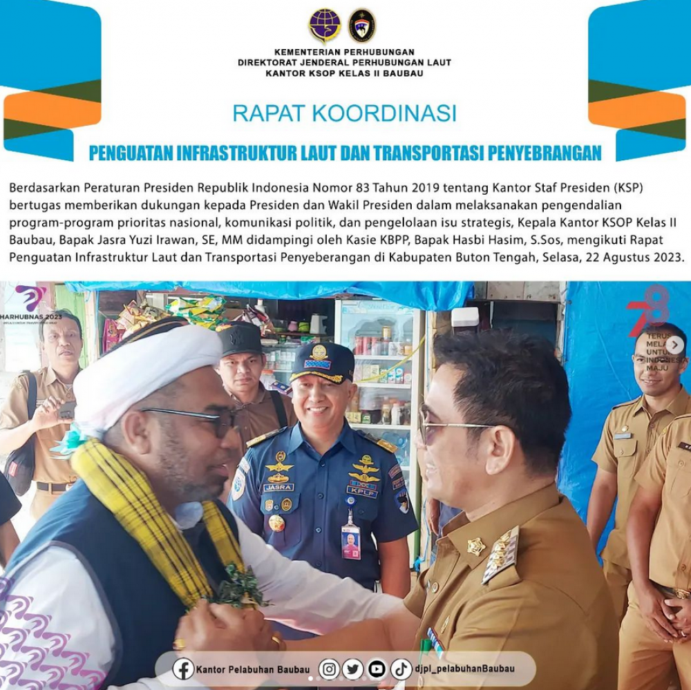Rapat Penguatan Infrastruktur Laut dan Transportasi Penyeberangan