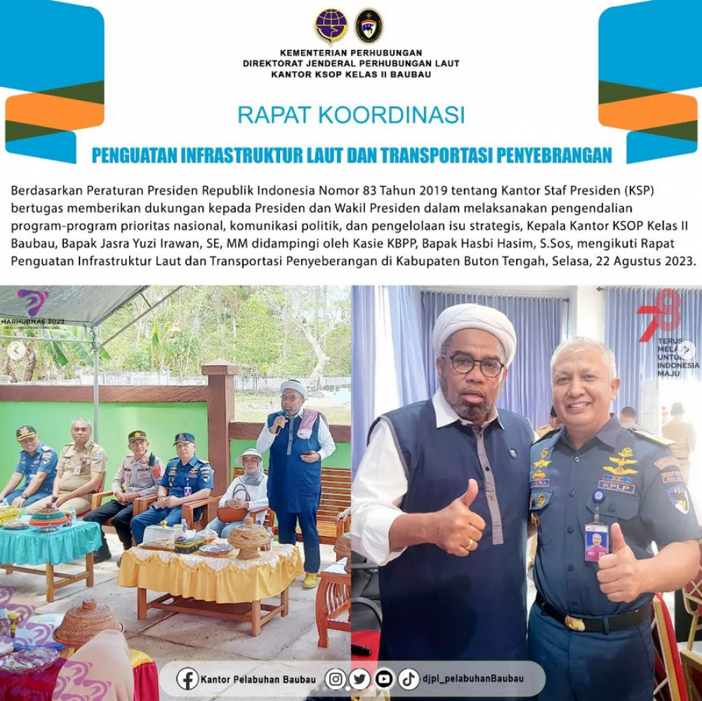 Rapat Penguatan Infrastruktur Laut dan Transportasi Penyeberangan