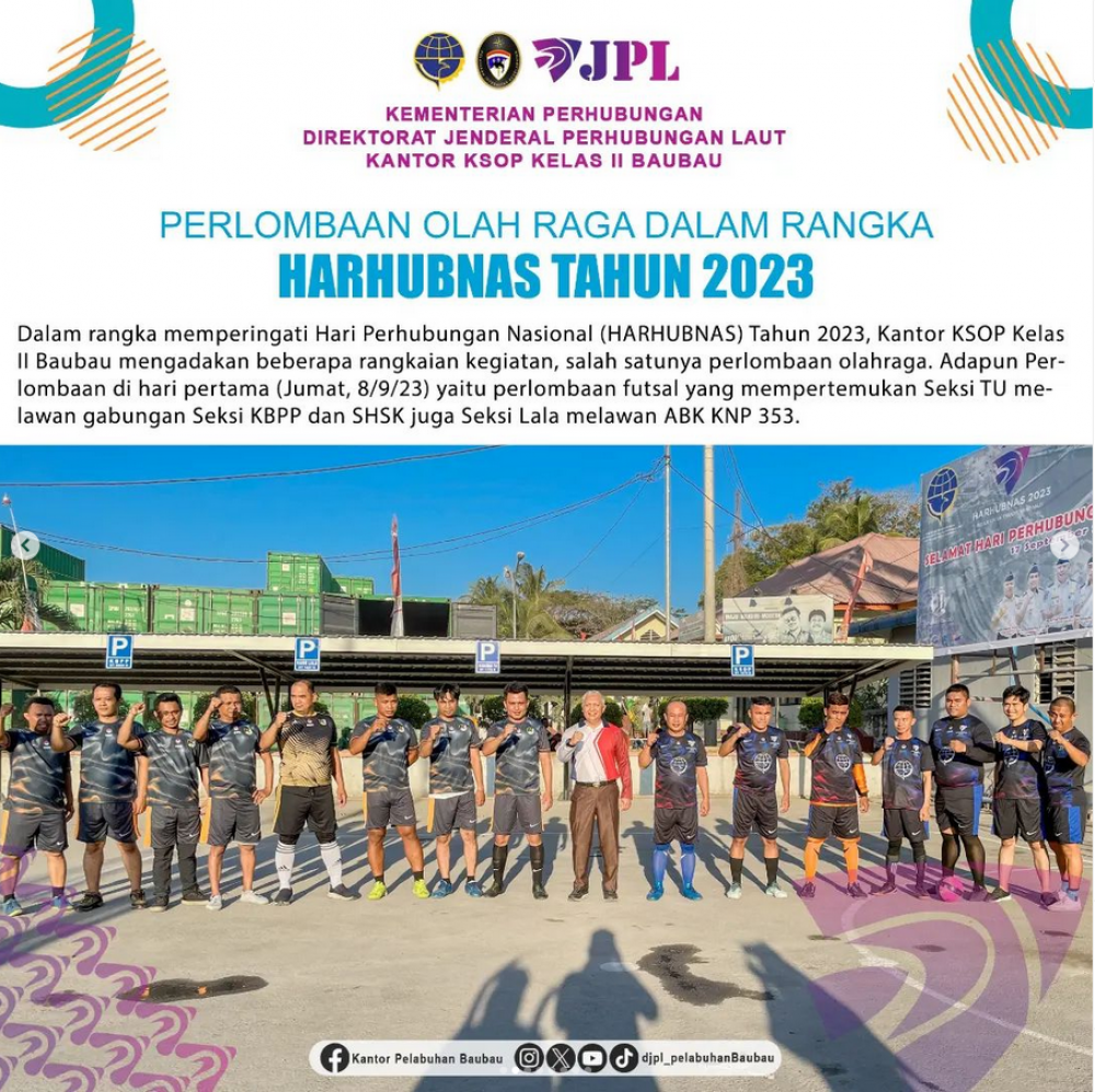 Perlombaan Olahraga dalam rangka Hari Perhubungan Nasional (HARHUBNAS) Tahun 2023