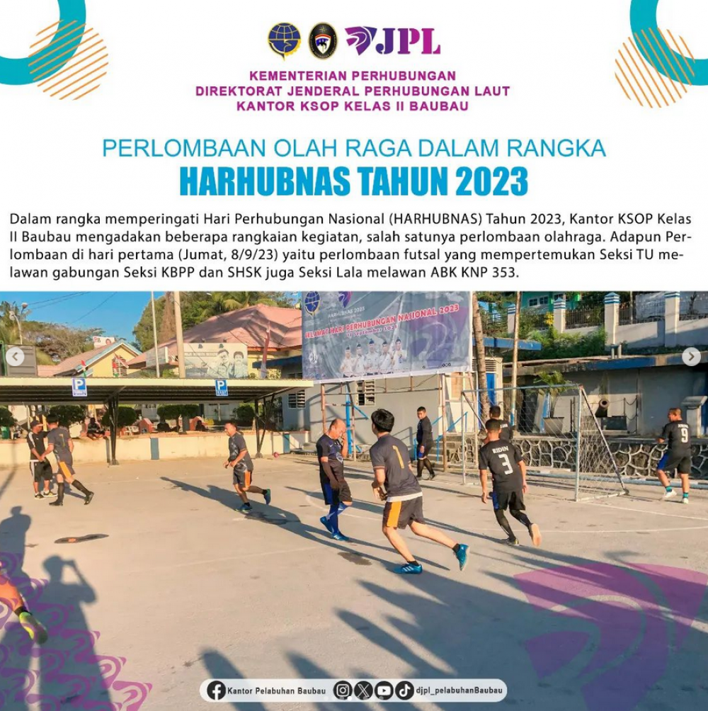 Perlombaan Olahraga dalam rangka Hari Perhubungan Nasional (HARHUBNAS) Tahun 2023