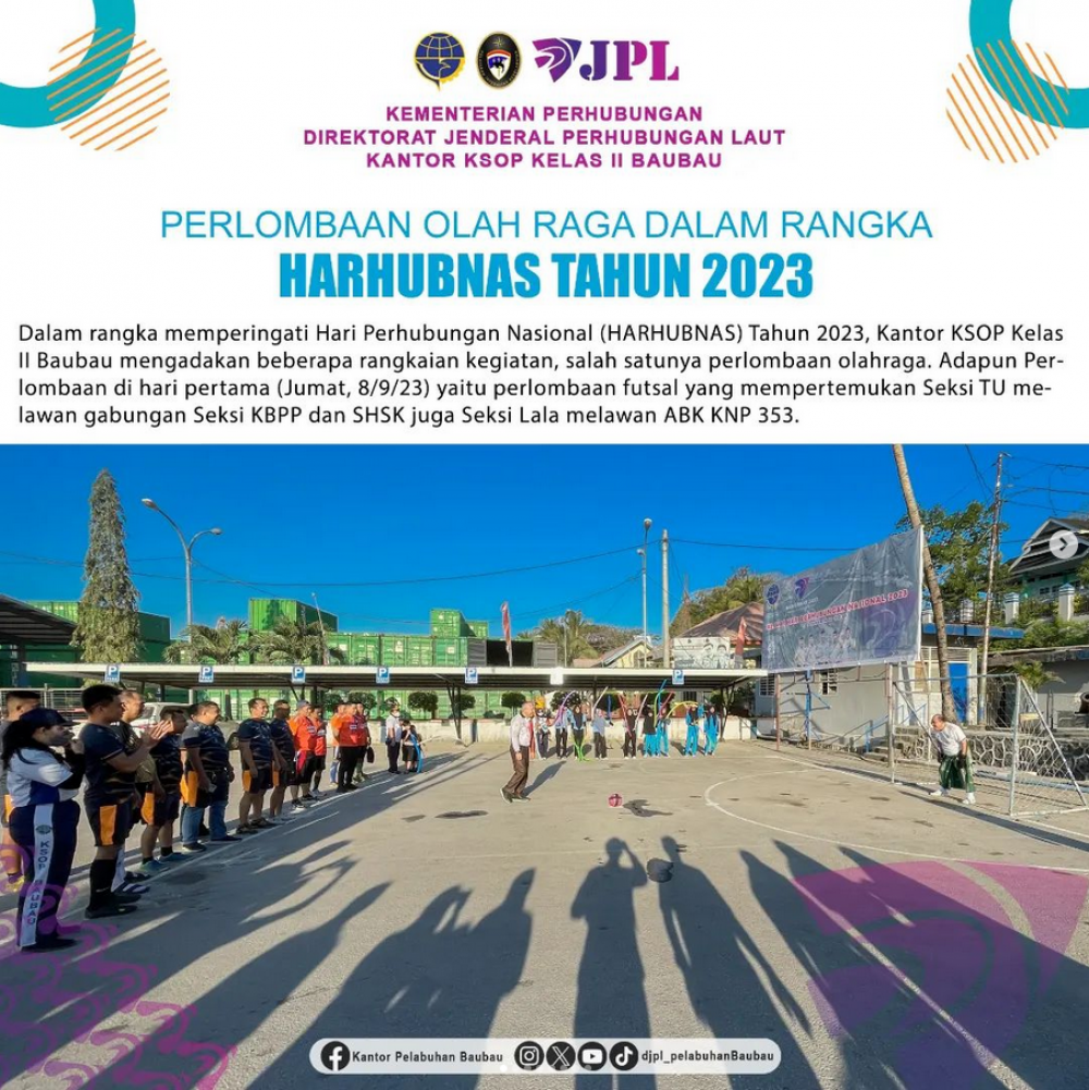 Perlombaan Olahraga dalam rangka Hari Perhubungan Nasional (HARHUBNAS) Tahun 2023