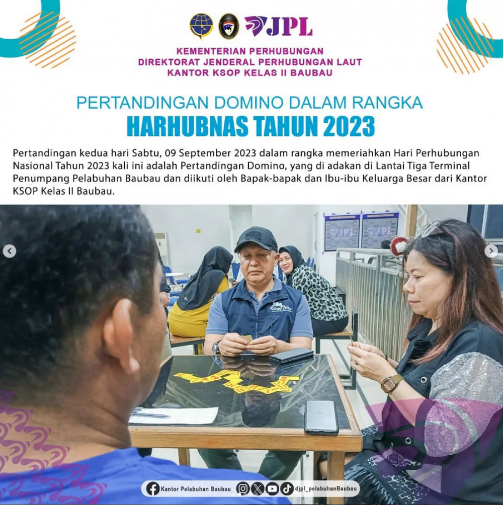 Pertandingan Domino dalam rangka Hari Perhubungan Nasional (HARHUBNAS) Tahun 2023