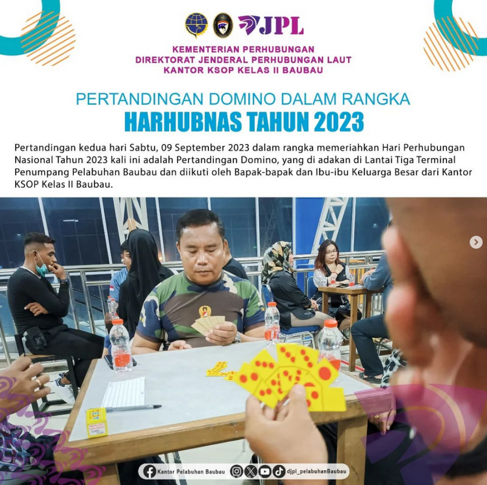 Pertandingan Domino dalam rangka Hari Perhubungan Nasional (HARHUBNAS) Tahun 2023