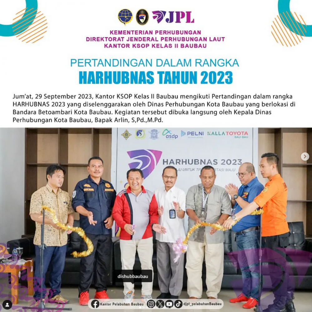 Pertantandingan dalam rangka Harhubnas Tingkat Kota Baubau