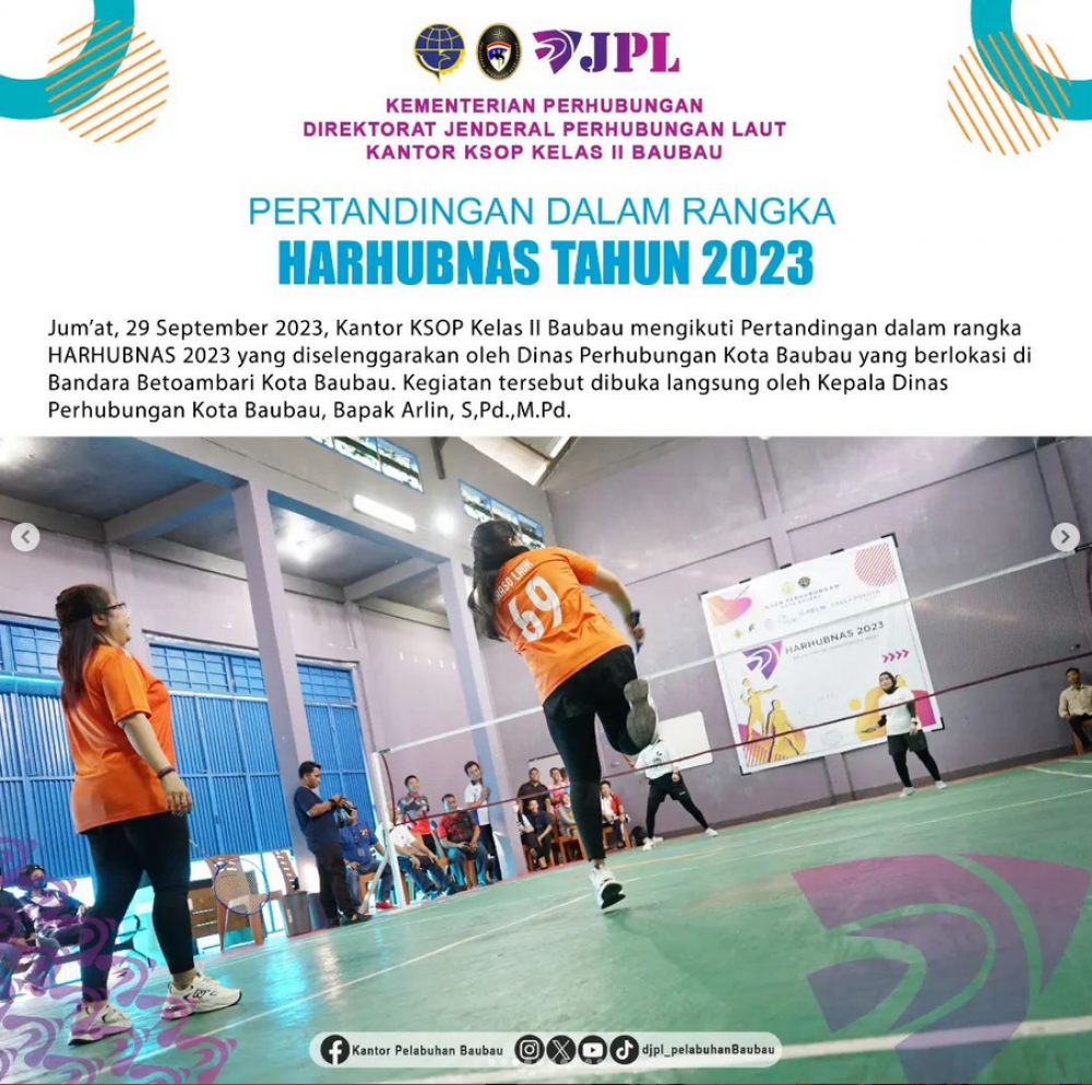 Pertantandingan dalam rangka Harhubnas Tingkat Kota Baubau