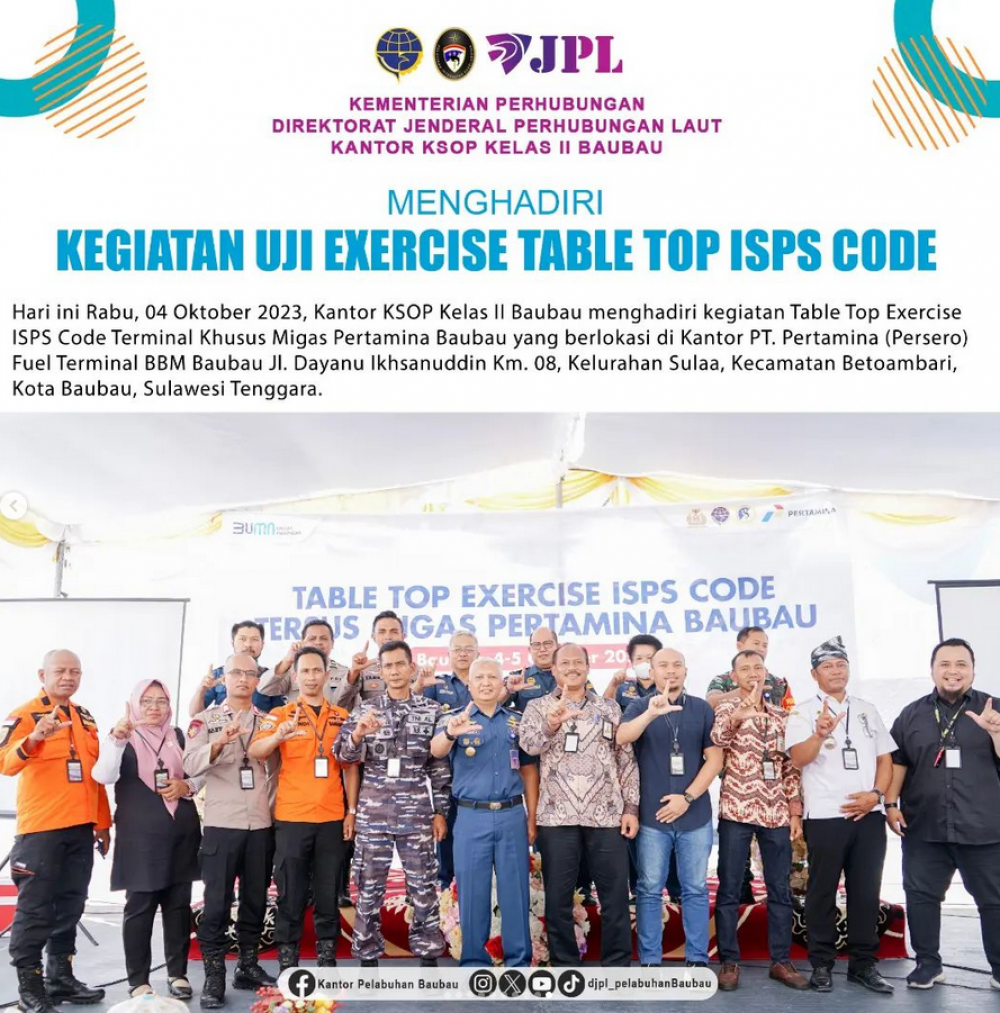 Kegiatan Uji Exercise Table Top ISPS Code