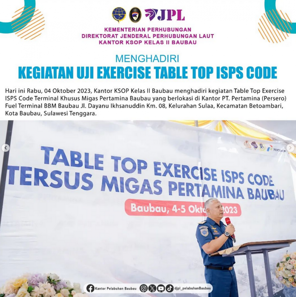 Kegiatan Uji Exercise Table Top ISPS Code