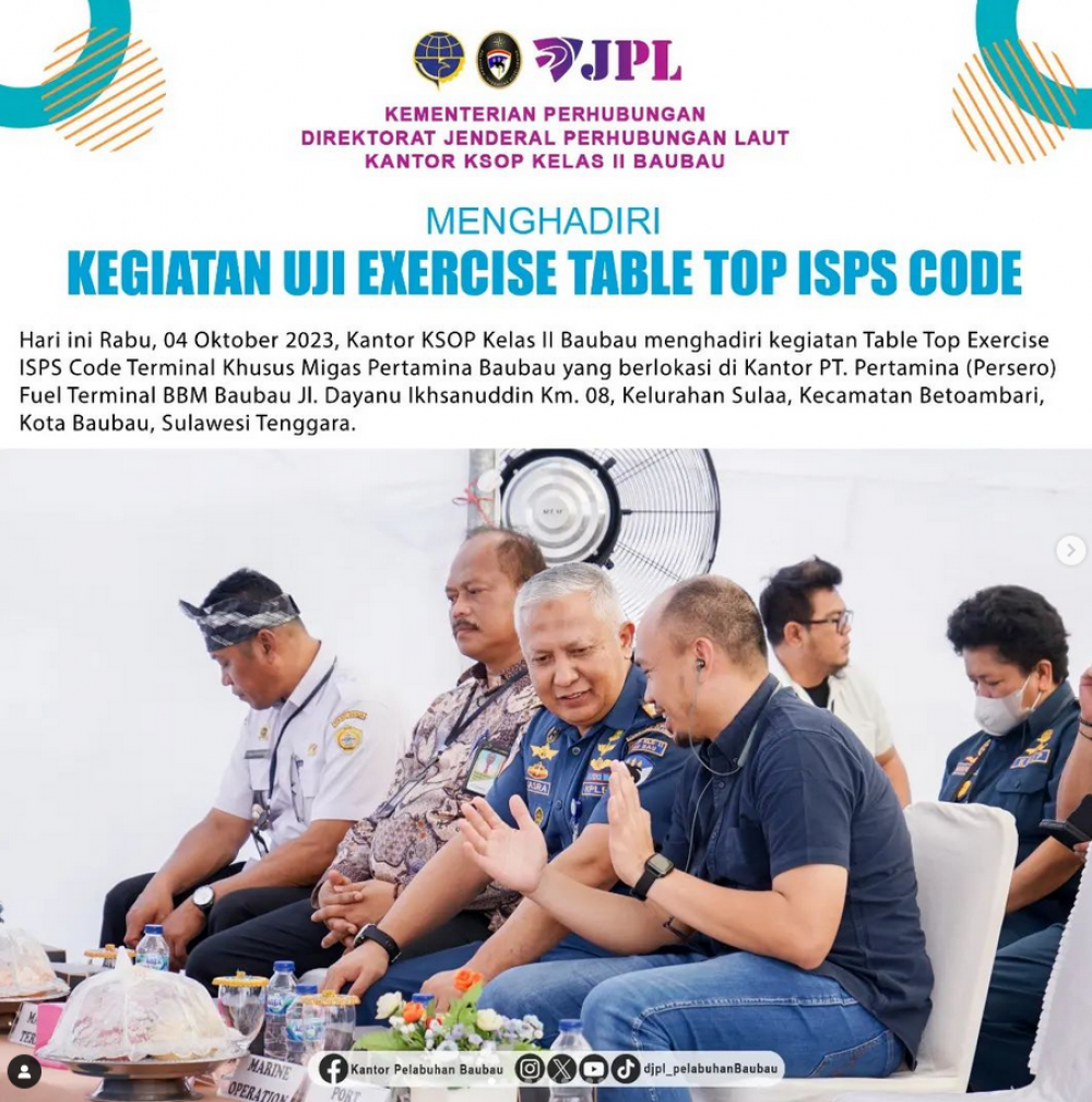 Kegiatan Uji Exercise Table Top ISPS Code