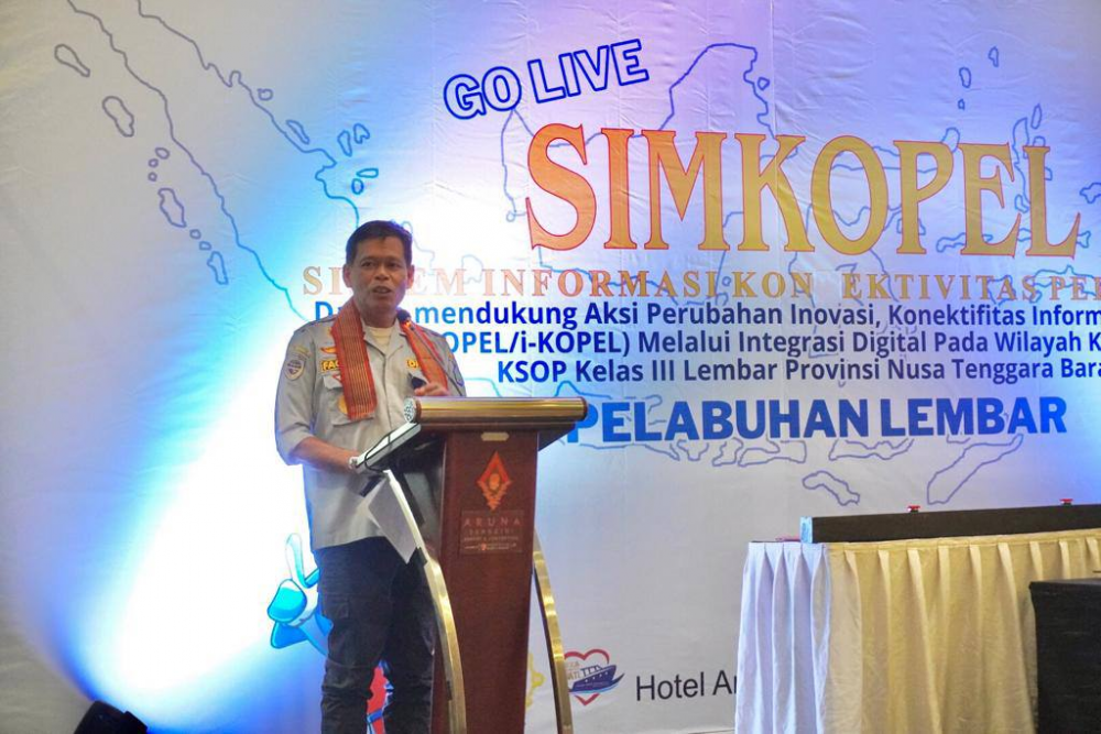 TINGKATKAN KONEKTIVITAS ANTAR PELABUHAN, KSOP LEMBAR LUNCURKAN APLIKASI SIMKOPEL/I-KOPEL