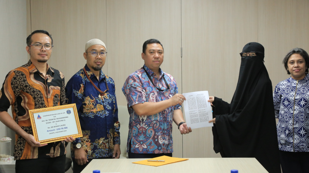 PENUHI HAK PELAUT YANG MENINGGAL DUNIA, KEMENHUB APRESIASI PERUSAHAAN PEMEGANG SIUPPAK