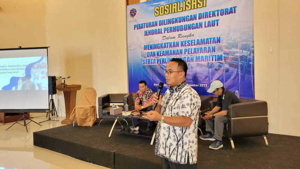 JELANG NATARU, KEMENHUB GELAR SOSIALISASI KESELAMATAN DAN KEAMANAN PELAYARAN SERTA PERLINDUNGAN LINGKUNGAN MARITIM