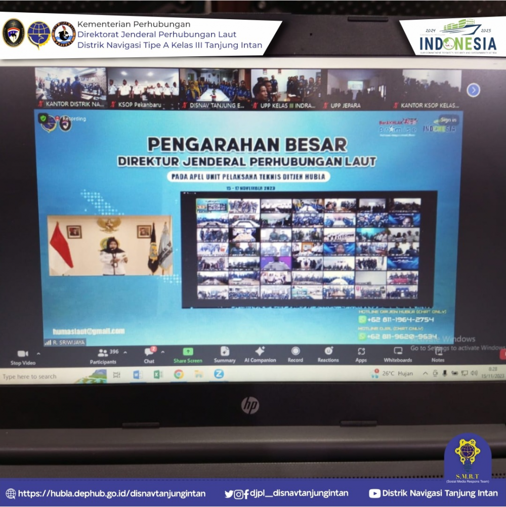 Apel Pengarahan Besar Direktur Jenderal Perhubungan Laut
