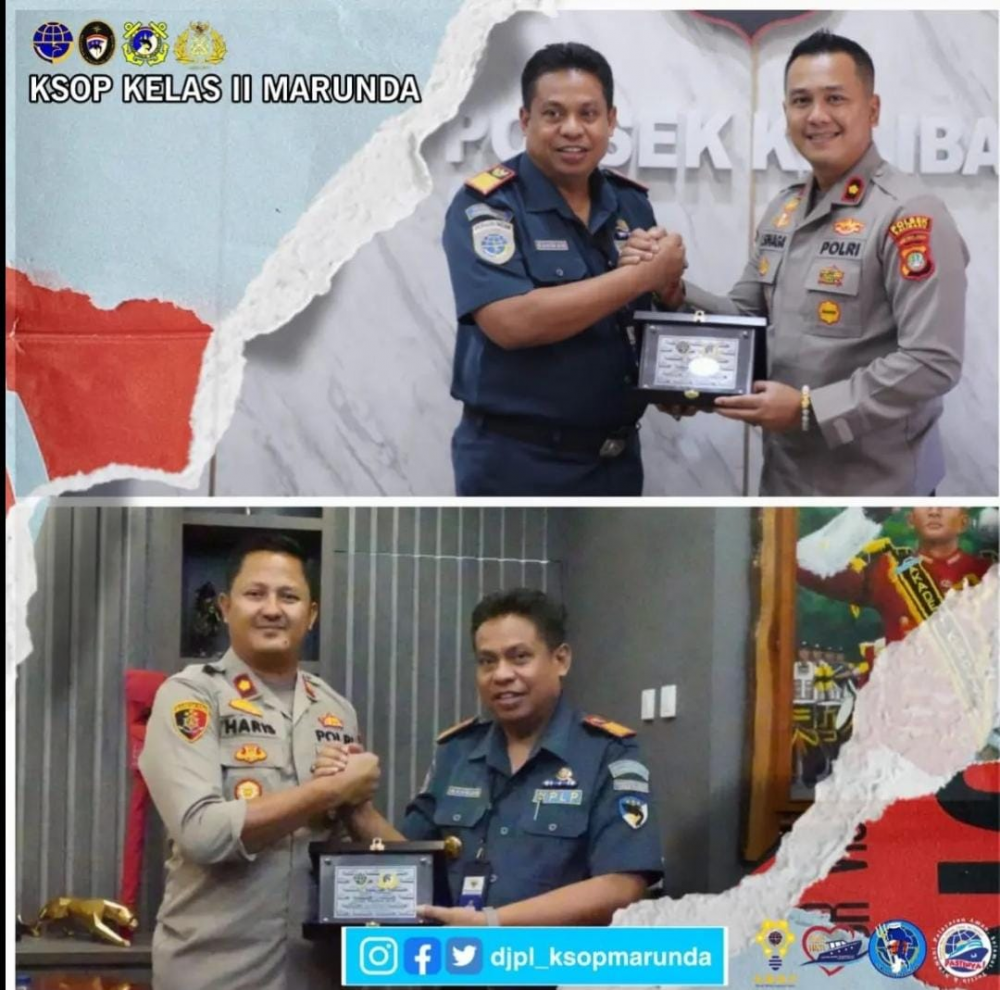 Kepala KSOP Kelas II Marunda Melakukan Kunjungan ke Markas Polisi Sektor Kawasan Kalibaru