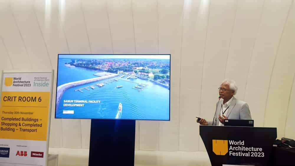 IKUT SERTA PADA WORLD ARCHITECTURE FESTIVAL, DESAIN PELABUHAN SANUR MENDUNIA
