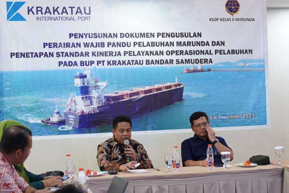 Kegiatan Penyusunan Dokumen Pengusulan Perairan Wajib Pandu Pelabuhan Marunda dan Penetapan Standar Kinerja Pelayanan Operasional Pelabuhan Pada BUP PT. Krakatau Bandar Samudera