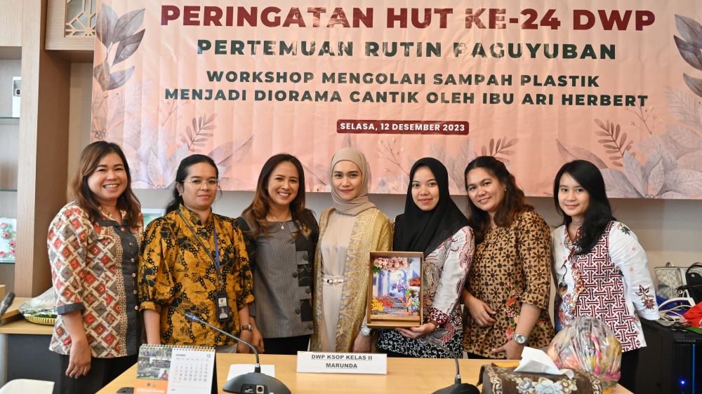 DWP Kantor KSOP Kelas II Marunda menghadiri Undangan Pertemuan Rutin Triwulan dirangkaikan dengan HUT ke-24 DWP UPT DITJEN HUBLA