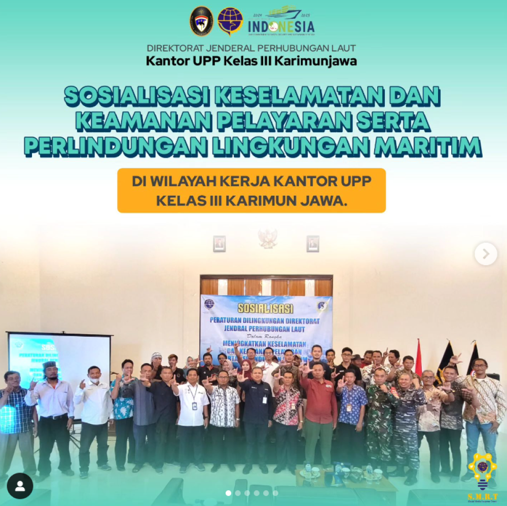 SOSIALISASI KESELAMATAN DAN KEAMANAN PELAYARAN SERTA PERLINDUNGAN LINGKUNGAN MARITIM DI WILAYAH KERJA KANTOR UPP KELAS III KARIMUNJAWA.