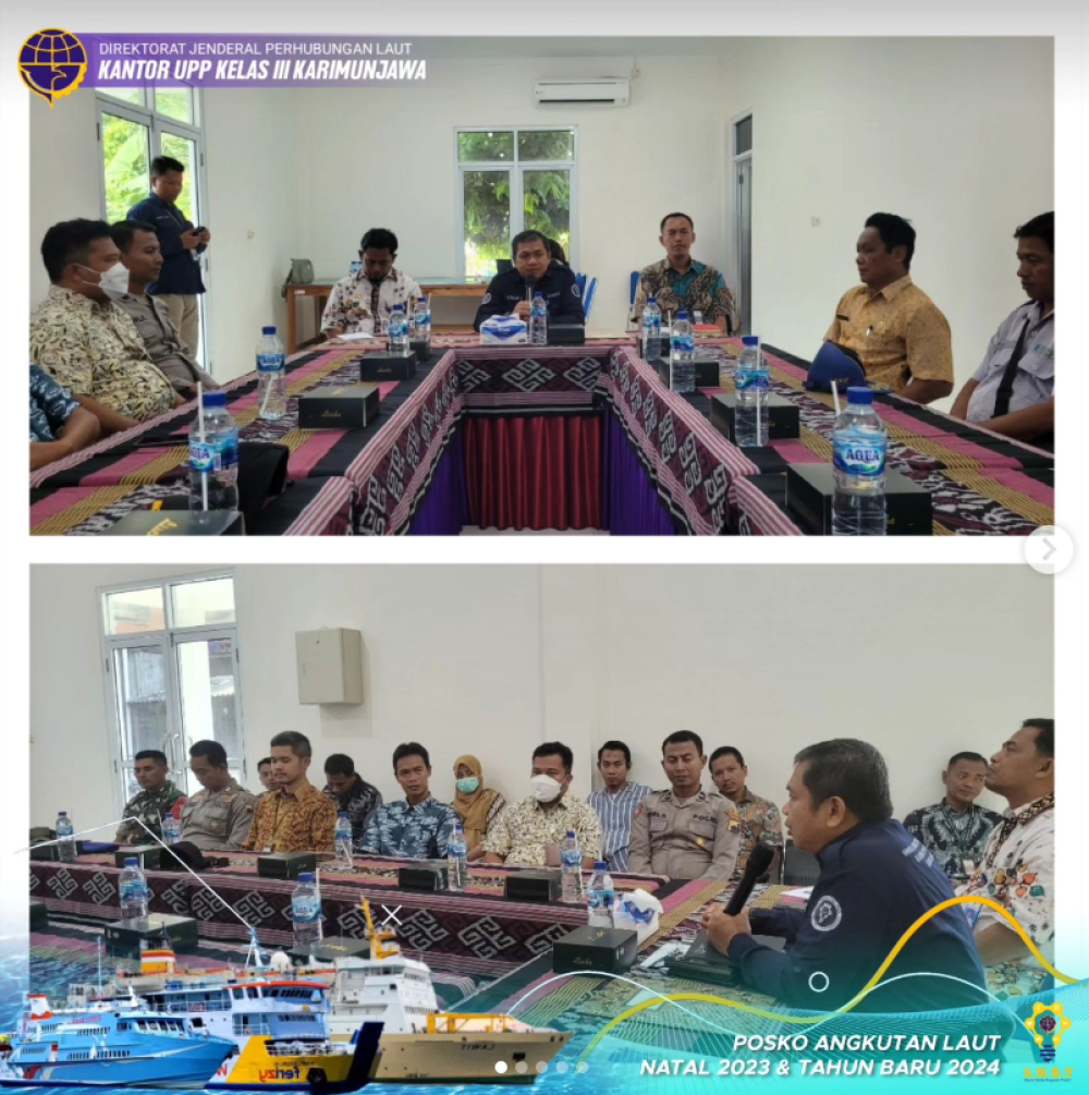 RAPAT KOORDINASI POSKO ANGKUTAN LAUT NATAL DAN TAHUN BARU 2024