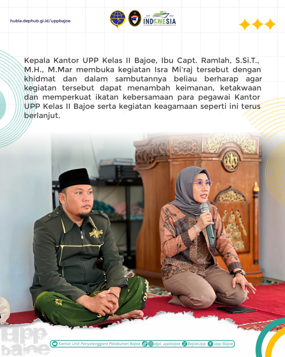 Kantor UPP Kelas II Bajoe Memperingati Isra Mi'raj 1445 Hijriyah