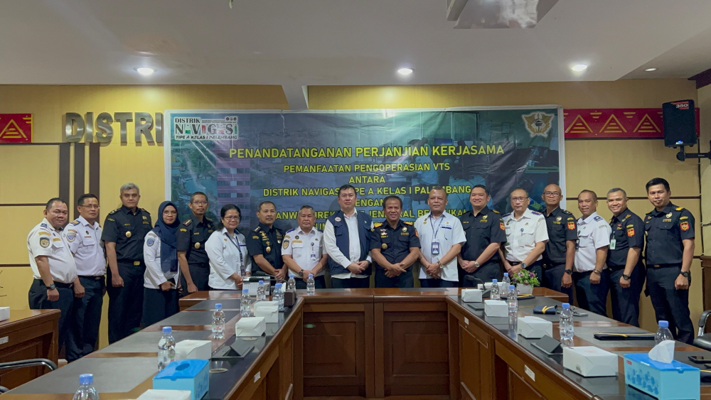 Kemenhub Memperkuat Kerjasama dengan Bea dan Cukai Sumatera Bagian Timur untuk Optimalisasi Layanan Pengoperasian VTS di Palembang