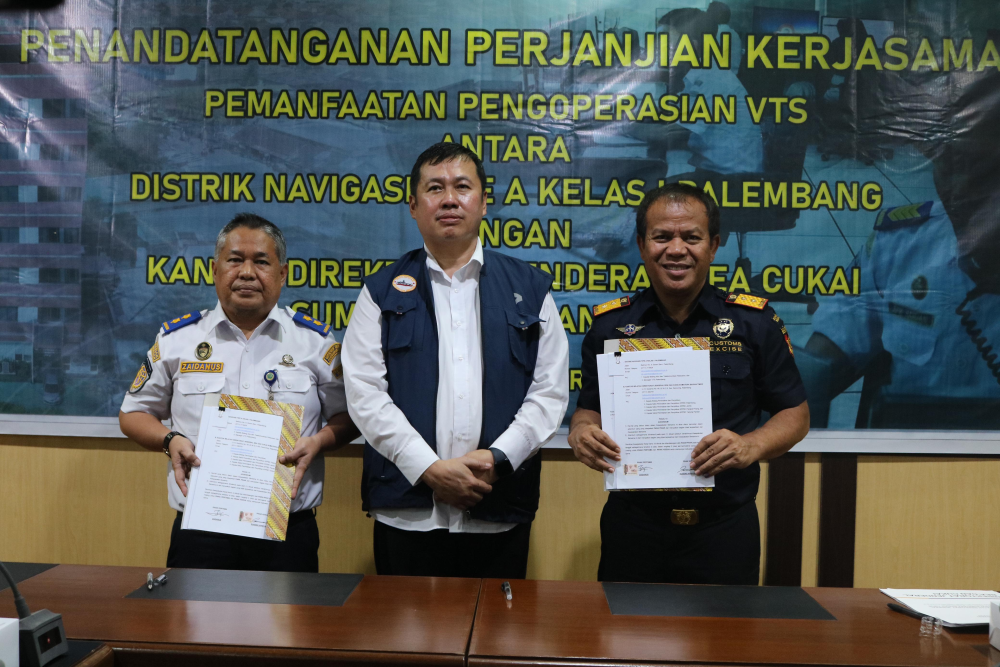 Kemenhub Memperkuat Kerjasama dengan Bea dan Cukai Sumatera Bagian Timur untuk Optimalisasi Layanan Pengoperasian VTS di Palembang
