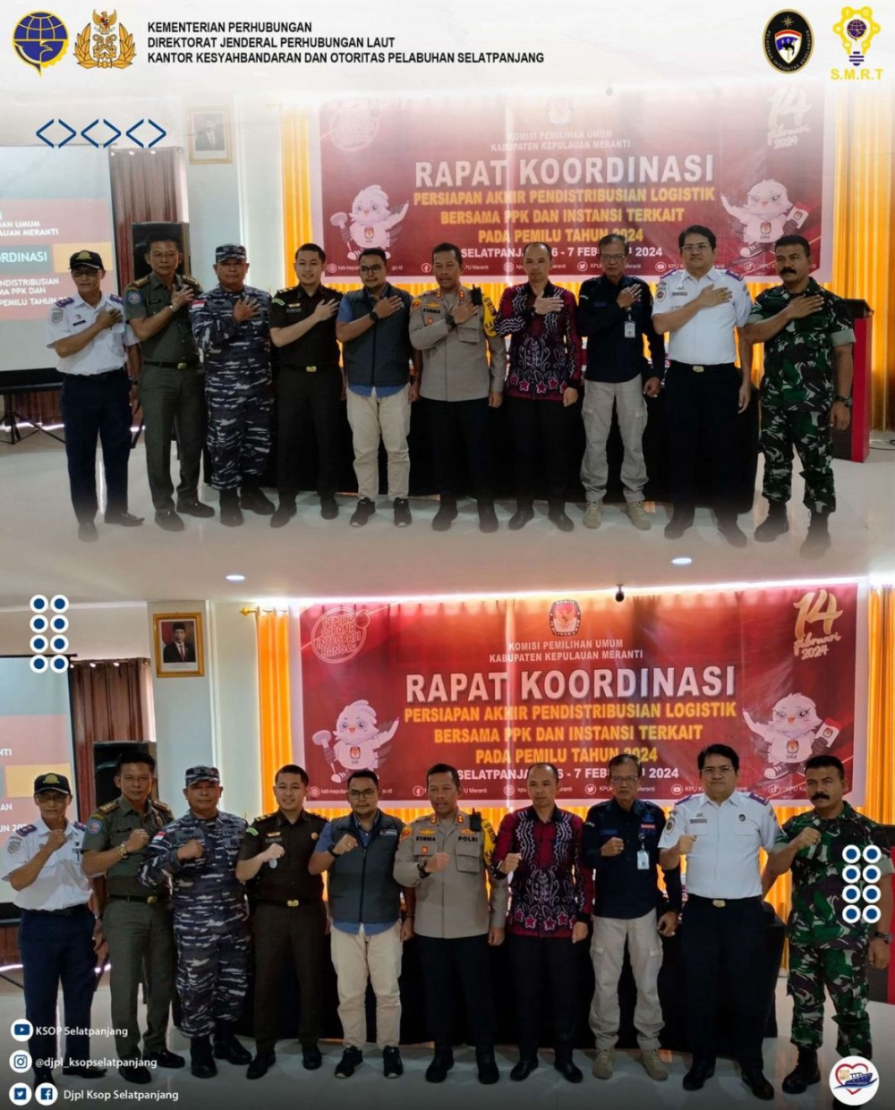 RAPAT KOORDINASI PERSIAPAN AKHIR PENDISTRIBUSIAN LOGISTIK BERSAMA PPK DAN INSTANSI TERKAIT PADA PEMILU 2024
