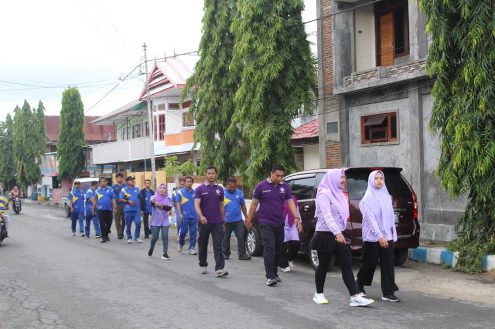 HUB FIT SELURUH CIVITAS PEGAWAI KANTOR UNIT PENYELENGGARA PELABUHAN KELAS III MAJENE MELAKSANAKAN KEGIATAN HUB FIT YANG BERTEMAKAN ''JALAN BARENG YUK''