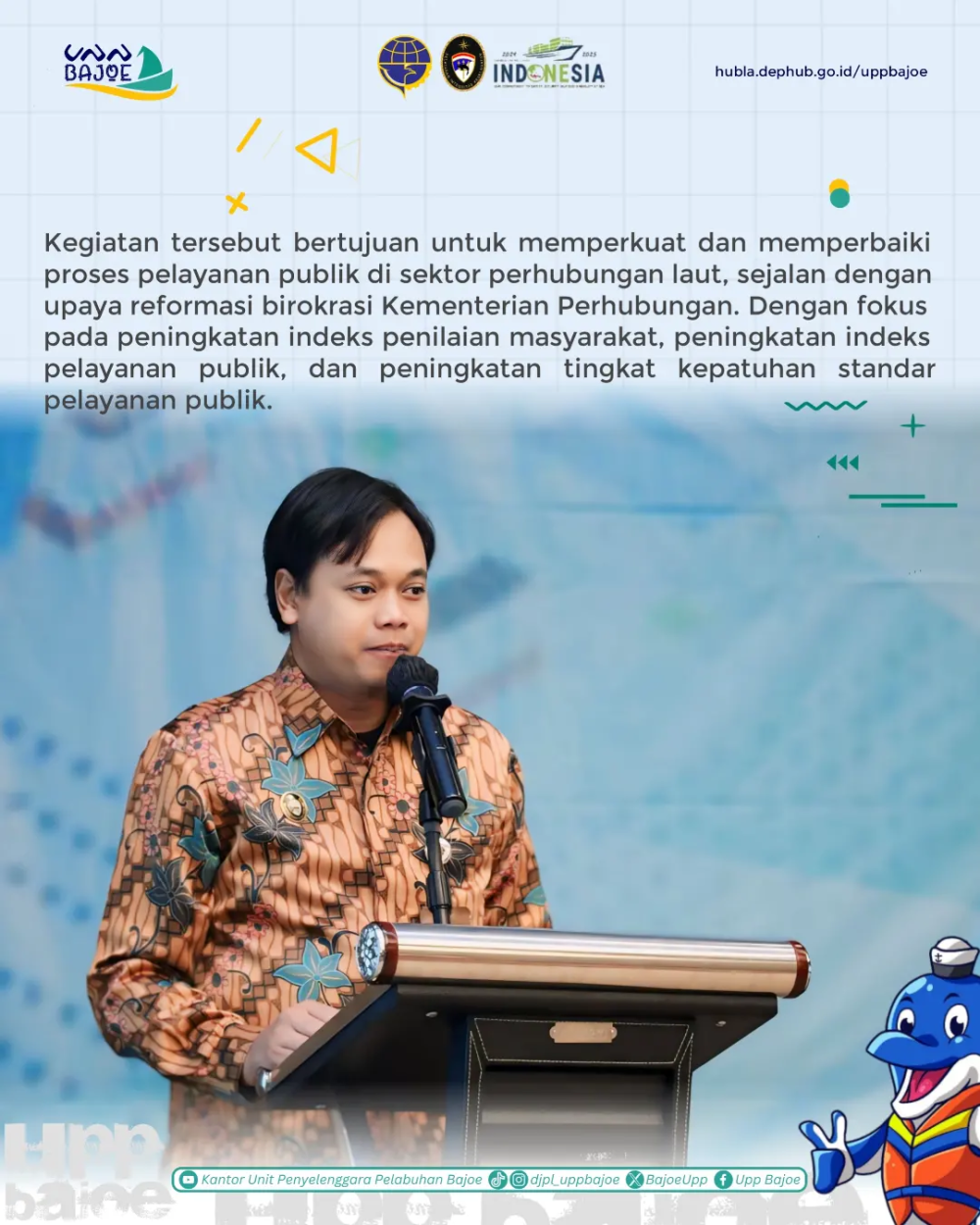Unit Penyelenggara Pelabuhan Kelas II Bajoe Ikut Serta dalam Kegiatan Bimbingan Teknis Pendokumentasian Pelayanan Publik