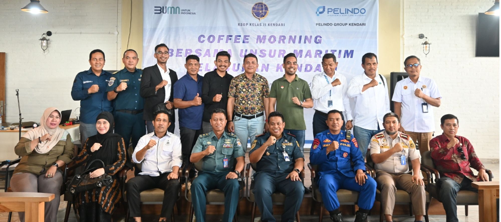 KSOP Kelas II Kendari Gelar Coffee Morning dengan Seluruh Unsur Maritim Kendari