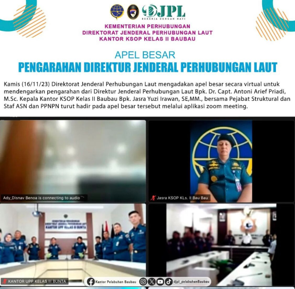 Apel Besar Pengarahan Direktur Jenderal Perhubungan Laut