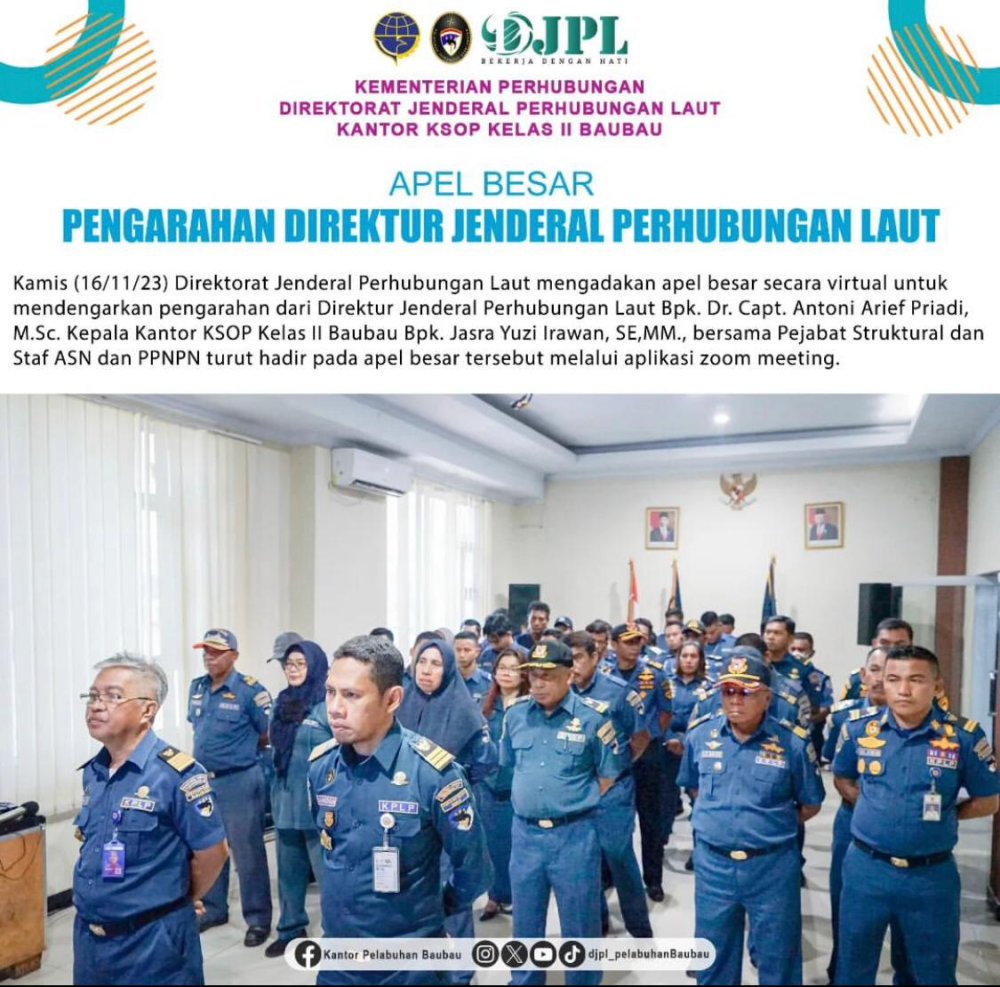 Apel Besar Pengarahan Direktur Jenderal Perhubungan Laut