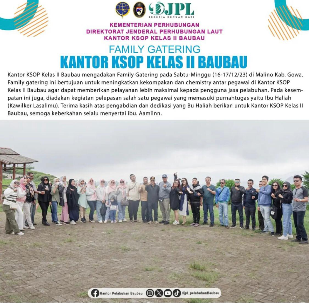 Family Gatering Kantor KSOP Kelas II Baubau