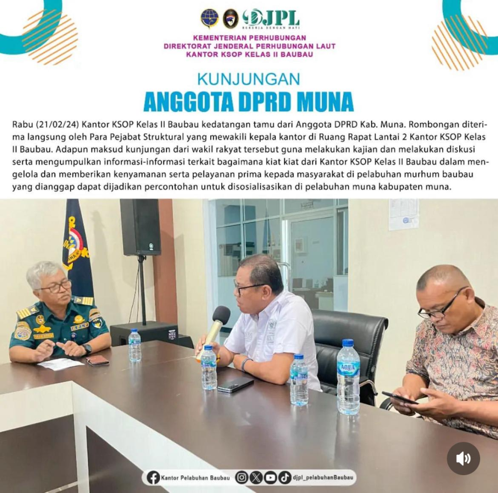 KUNJUNGAN ANGGOTA DPRD MUNA