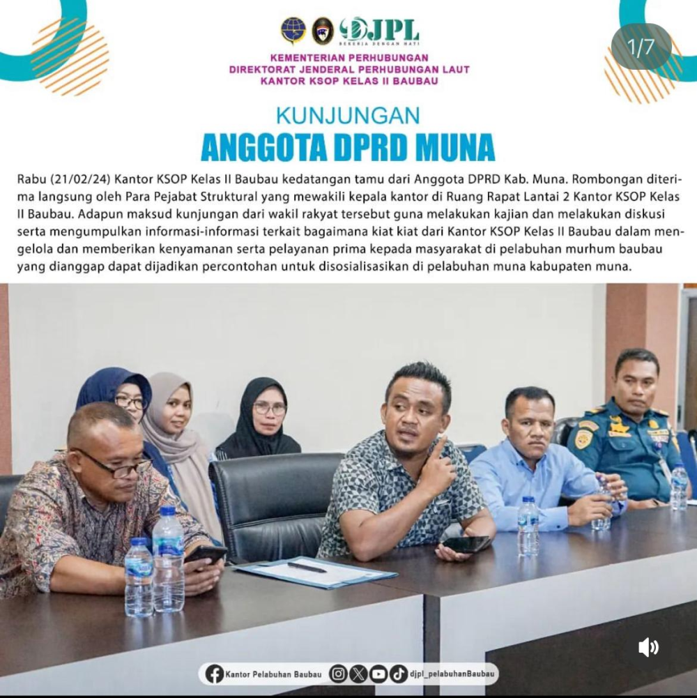 KUNJUNGAN ANGGOTA DPRD MUNA