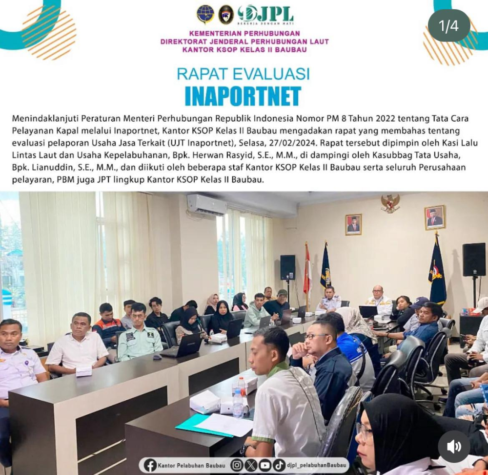 RAPAT EVALUASI INAPORTNET